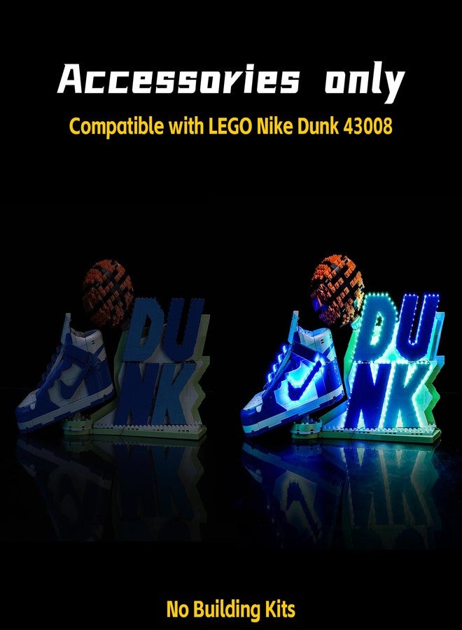 BrickBling LED Light Compatible with Lego Nike Dunk, Creative Lighting Compatible with Lego 43008 - Excluding Bricks (Touch-Sensitive Switch with dimming Function) - Image 3